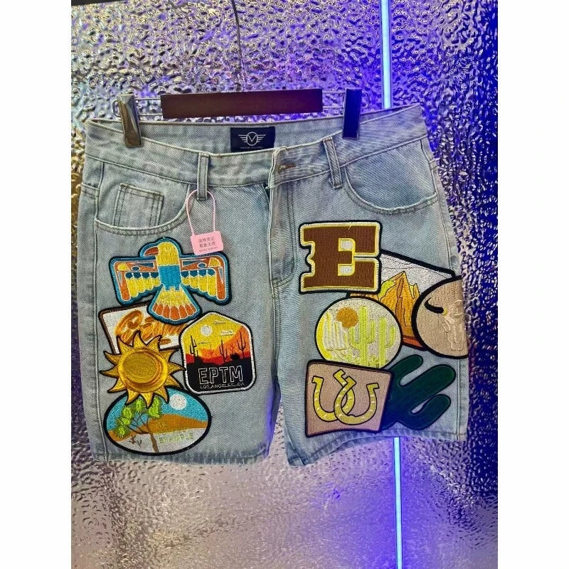 Raw Canvas Embroidered Denim