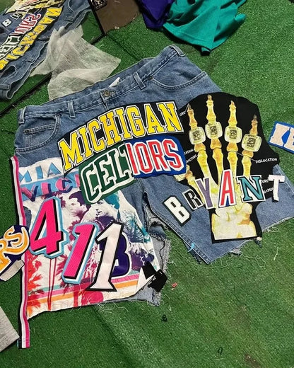 Economy of Motion Embroidered Jorts