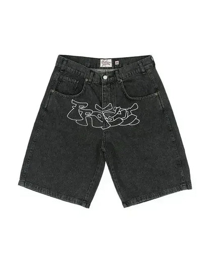 Economy of Motion Embroidered Jorts