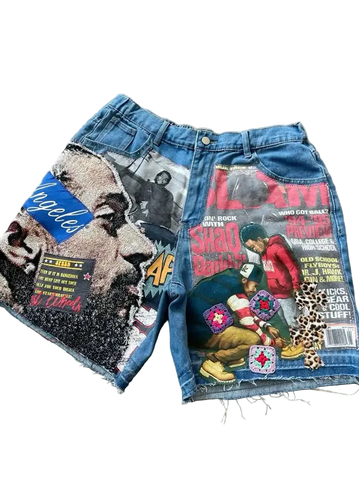 Economy of Motion Embroidered Jorts