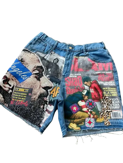 Economy of Motion Embroidered Jorts